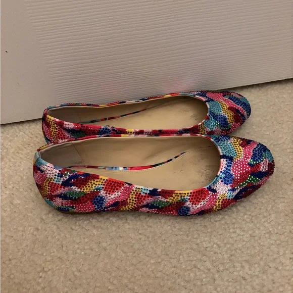 🎆5 for $25 Alex Marie Multicolor Sequin Flats - Picture 3 of 6